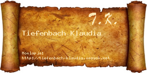 Tiefenbach Klaudia névjegykártya